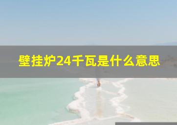 壁挂炉24千瓦是什么意思