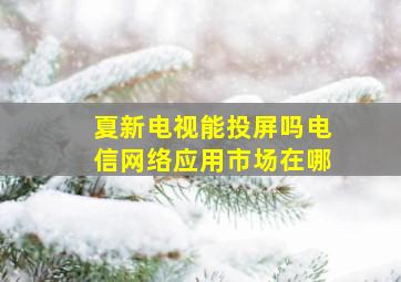 夏新电视能投屏吗电信网络应用市场在哪