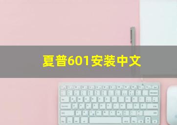 夏普601安装中文