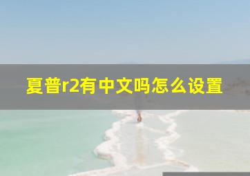 夏普r2有中文吗怎么设置