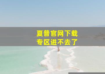 夏普官网下载专区进不去了