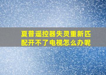 夏普遥控器失灵重新匹配开不了电视怎么办呢