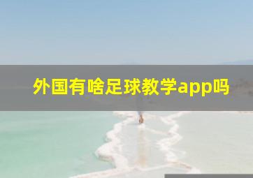 外国有啥足球教学app吗