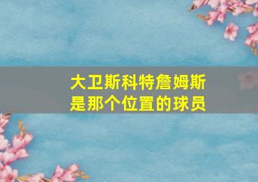 大卫斯科特詹姆斯是那个位置的球员