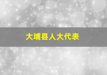 大埔县人大代表