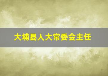 大埔县人大常委会主任