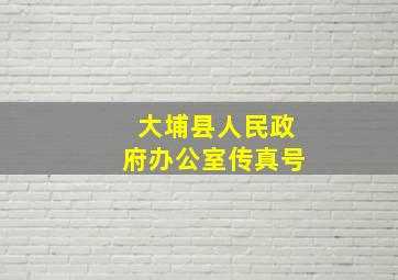 大埔县人民政府办公室传真号