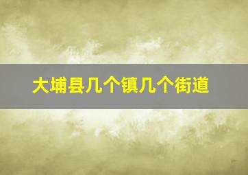 大埔县几个镇几个街道