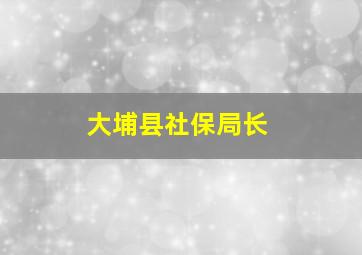 大埔县社保局长