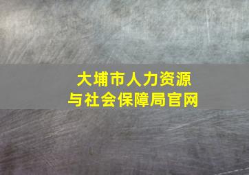 大埔市人力资源与社会保障局官网