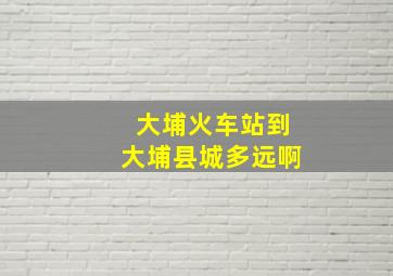 大埔火车站到大埔县城多远啊