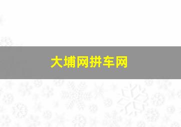 大埔网拼车网