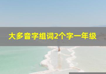 大多音字组词2个字一年级