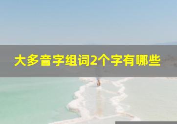 大多音字组词2个字有哪些