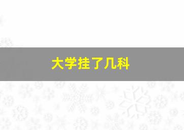 大学挂了几科