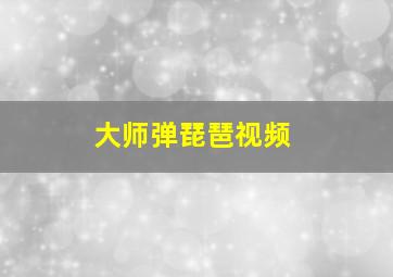 大师弹琵琶视频