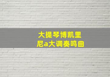 大提琴博凯里尼a大调奏鸣曲