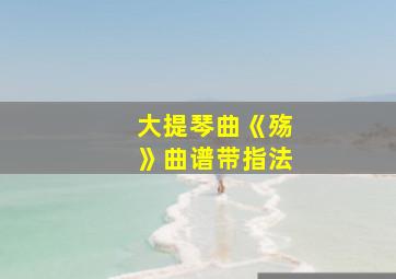 大提琴曲《殇》曲谱带指法