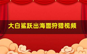 大白鲨跃出海面狩猎视频