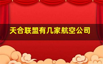 天合联盟有几家航空公司