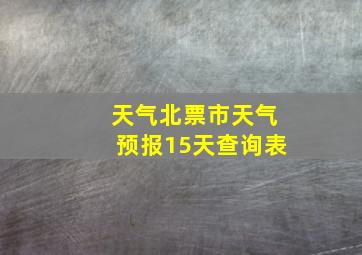 天气北票市天气预报15天查询表