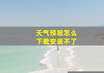 天气预报怎么下载安装不了