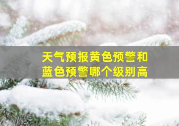 天气预报黄色预警和蓝色预警哪个级别高