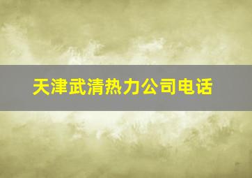 天津武清热力公司电话