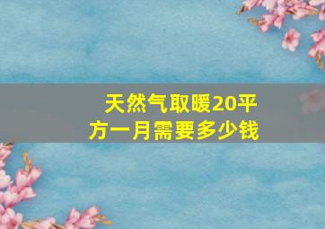 天然气取暖20平方一月需要多少钱