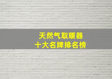 天然气取暖器十大名牌排名榜