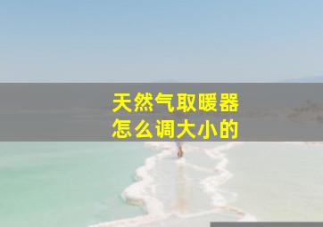 天然气取暖器怎么调大小的