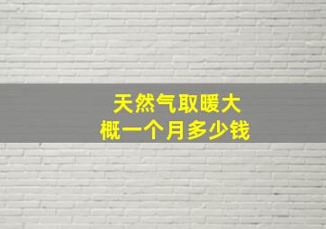 天然气取暖大概一个月多少钱