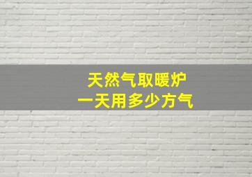 天然气取暖炉一天用多少方气