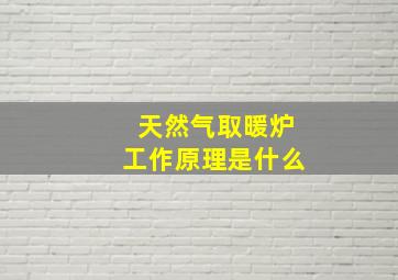 天然气取暖炉工作原理是什么