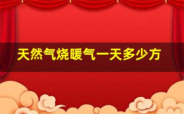 天然气烧暖气一天多少方