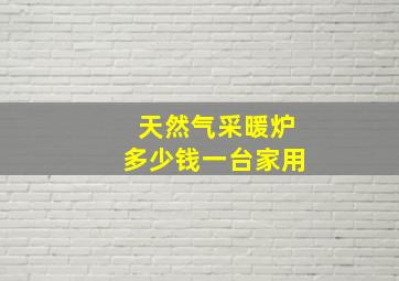 天然气采暖炉多少钱一台家用