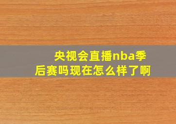 央视会直播nba季后赛吗现在怎么样了啊