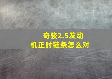 奇骏2.5发动机正时链条怎么对