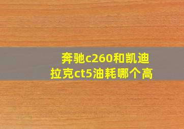 奔驰c260和凯迪拉克ct5油耗哪个高