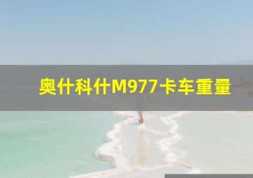 奥什科什M977卡车重量