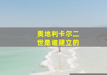 奥地利卡尔二世是谁建立的