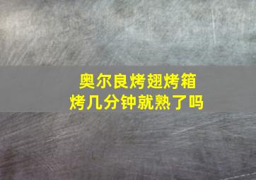 奥尔良烤翅烤箱烤几分钟就熟了吗