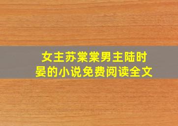 女主苏棠棠男主陆时晏的小说免费阅读全文