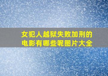 女犯人越狱失败加刑的电影有哪些呢图片大全