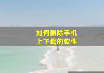 如何删除手机上下载的软件