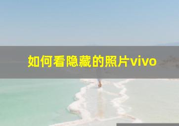 如何看隐藏的照片vivo