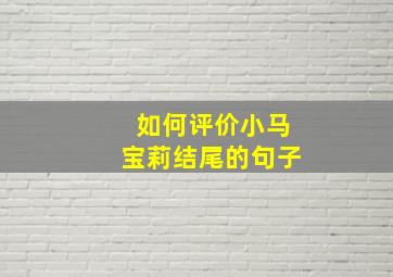 如何评价小马宝莉结尾的句子