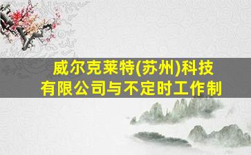 威尔克莱特(苏州)科技有限公司与不定时工作制