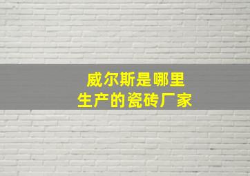 威尔斯是哪里生产的瓷砖厂家