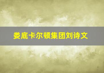 娄底卡尔顿集团刘诗文